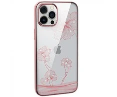 Dėklas Devia Crystal Flora case iPhone 12 mini rose auksinis