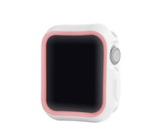 Išmaniojo laikrodžio apsauginis ekrano rėmelis Apple watch, Rožinės su baltu spalvos, 44mm