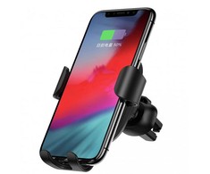 Automobilinis Universalus telefono laikiklis Devia Gravity tvirtinamas į ventiliacijos groteles, juodas