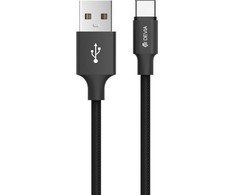 Devia Raudonas Micro USB įkrovimo ir duomenų laidas, 1 m