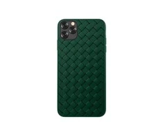 Dėklas Devia Woven Pattern Design Soft Case iPhone 11 Pro Max žalias