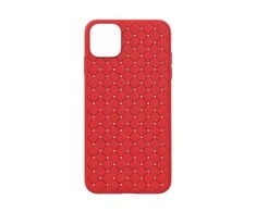 Dėklas Devia Woven Pattern Design Soft Case iPhone 11 Pro red