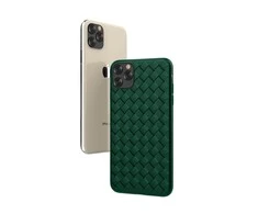 Dėklas Devia Woven Pattern Design Soft Case iPhone 11 Pro Max žalias