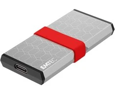 Kietasis diskas Dysk zewnętrzny SSD Emtec X205 Mini 512 GB USB Type-C USB 3.2 Gen 2x2 Sidabrinė
