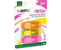 EMTEC USB atmintinė, 32 GB, USB 2.0, 3 vnt. pakuotėje