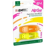 Emtec USB2.0 C410 64GB Neon 2 pcs