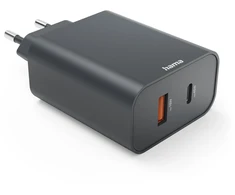 HAMA Įkroviklis SIECIOWA ECOSENTIAL 45W PD 1X USB-C, 1X USB-A, ANTRACYT