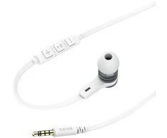 Hama Ausinės Intense In-Ear Mikrofonas Flachbandkabel Weiß