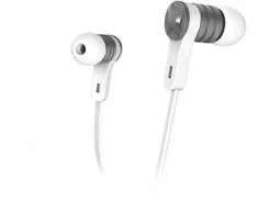 Hama Ausinės Intense In-Ear Mikrofonas Flachbandkabel Weiß