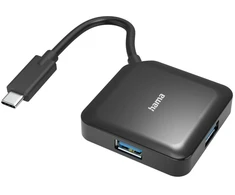 Hama USB HUB 0.15 m, Juodas, USB Type-C