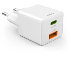 Hama mini 20W PD/QC 1x USB-C, 1x USB-A balta