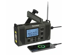 Hawk HWRDI420GN Radio Solar Dynamo With Flashlight