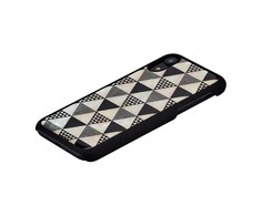 Ikins Juodas telefono dėklas iPhone XR su „Pyramid“ raštu
