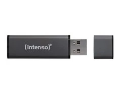 Intenso AluLine USB atmintinė 32GB Doppelpack 2x32GB - 32 GB USB atmintinė USB A tipo 2.0 antracito spalvos, Sidabrinė