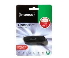 USB atmintinė 32 GB, USB 3.0, Intenso, 3533480, Speed Line, Juodas