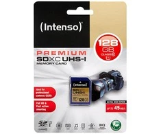 Atminties kortelė Intenso SDXC kortelė 128GB Class 10 UHS-I Premium