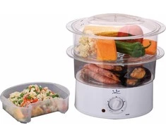 Garų Puodas - Jata 3,5 L Su Dviem Permatomais, Sudedamais Krepšiais, 400 W Cv200.