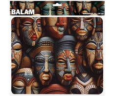 Sbox BALAM M MP-04 pelės kilimėlis, 300 x 250 mm, juodas su raštu