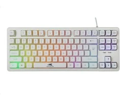Baracuda membraninė žaidimų klaviatūra KRILL, US išdėstymas, baltos spalvos (BGK-01114)