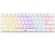 Baracuda Dolphin mechaninė žaidimų klaviatūra, US išdėstymas, Mėlyna Switches, Baltas (BGK-03221)