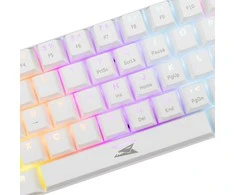 Baracuda Dolphin mechaninė žaidimų klaviatūra, US išdėstymas, Mėlyna Switches, Baltas (BGK-03221)