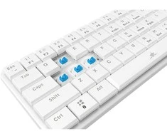 White shark Baltas Shark Nagamaki mechaninė žaidimų klaviatūra, balta