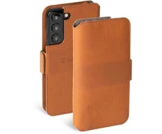 Dėklas Krusell Leather PhoneWallet Samsung Galaxy S22+ cognac (62468)