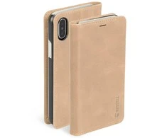 Dėklas Krusell Sunne 4 Card FolioWallet Apple iPhone XS Max vintage nude