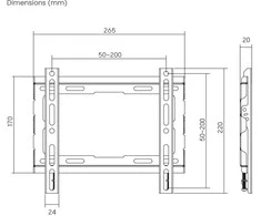 Laikiklis Sbox PLB-2222F-2 (23-43/45kg/200x200)