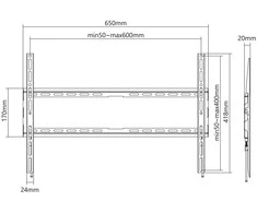 Laikiklis Sbox PLB-2264F-2 (37-80/45kg/600x400)