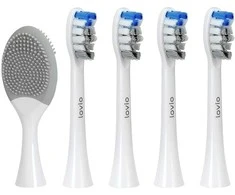 Lovio SonicProtect PRO antgaliai Sonic dantų šepetėliui, vidutinio kietumo, Balta LVTB124WK-HM 5 vnt.