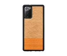 MAN&amp;WOOD dėklas skirtas Galaxy Note 20 herringbone arancia juodos spalvos