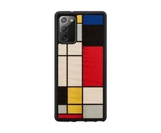 MAN&amp;WOOD dėklas skirtas Galaxy Note 20 mondrian wood juodos spalvos