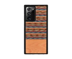 MAN&amp;WOOD dėklas skirtas Galaxy Note 20 Ultra browny check juodos spalvos