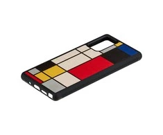 MAN&amp;WOOD dėklas skirtas Galaxy Note 20 mondrian wood juodos spalvos