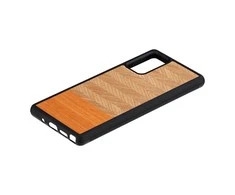 MAN&amp;WOOD dėklas skirtas Galaxy Note 20 herringbone arancia juodos spalvos