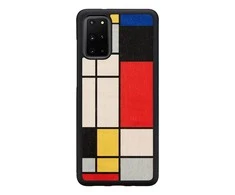 Dėklas MAN&amp;WOOD case for Galaxy S20+ mondrian wood juodas