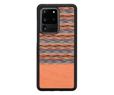 MAN&amp;WOOD dėklas Galaxy S20 Ultra browny check juodas