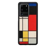 MAN&amp;WOOD dėklas skirtas Galaxy S20 Ultra mondrian wood juodos spalvos
