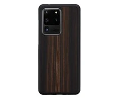 MAN&amp;WOOD dėklas skirtas Galaxy S20 Ultra ebony juodos spalvos