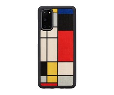 Dėklas MAN&amp;WOOD case for Galaxy S20 mondrian wood juodas