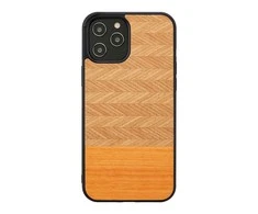 Dėklas MAN&amp;WOOD case for iPhone 12/12 Pro herringbone arancia juodas