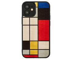 Dėklas MAN&amp;WOOD case for iPhone 12 mini mondrian wood juodas