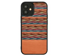 MAN&amp;WOOD dėklas skirtas Apple iPhone 12 mini browny check juodos spalvos
