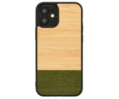 MAN&amp;WOOD dėklas skirtas Apple iPhone 12 mini bamboo skirtasest juodos spalvos