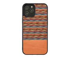 MAN&amp;WOOD dėklas skirtas Apple iPhone 12 Pro Max browny check juodos spalvos