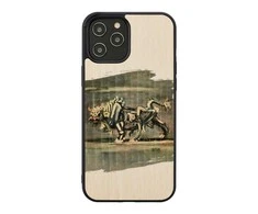 Dėklas MAN&amp;WOOD case for iPhone 12 Pro Max baltas bull