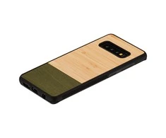 MAN&amp;WOOD SmartPhone dėklas Galaxy S10 Plus bamboo skirtasest juodos spalvos