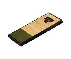 MAN&amp;WOOD išmaniojo telefono dėklas „Galaxy Note 9“ bambuko miško juodas