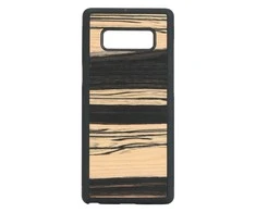 MAN&amp;WOOD išmaniojo telefono dėklas „Galaxy Note 8“ baltas, juodmedis